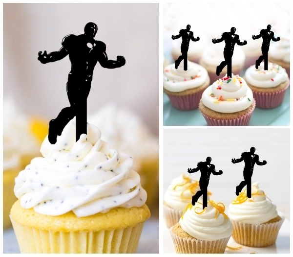 Laser Cut Iron Man cupcake topper