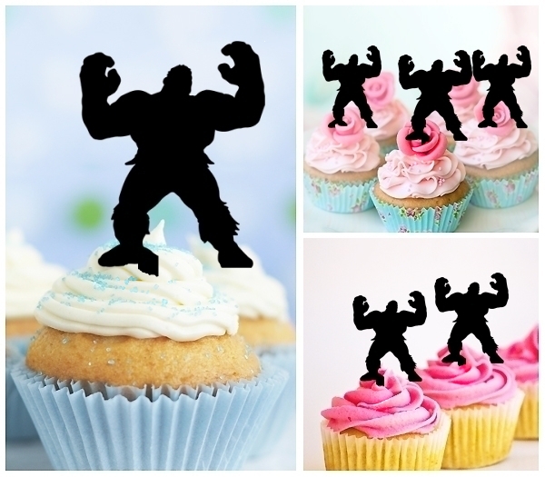 Laser Cut Hulk cupcake topper