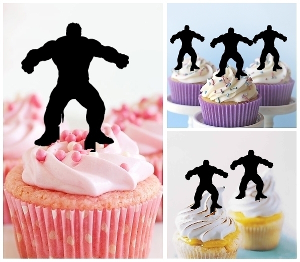 Laser Cut Hulk cupcake topper