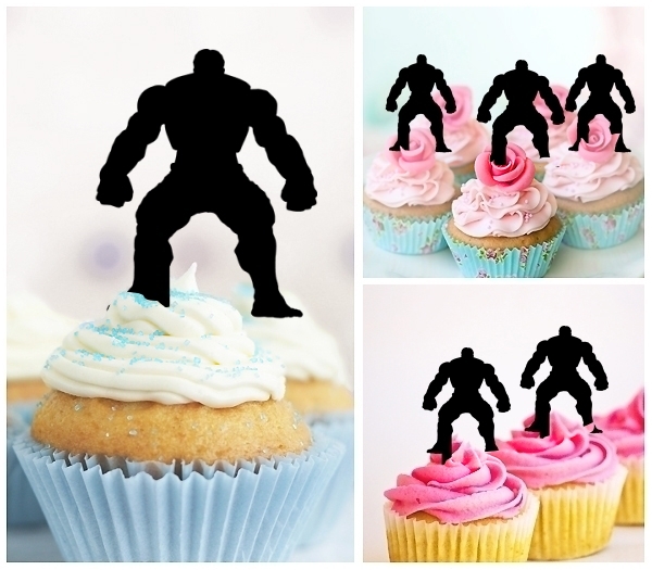 Laser Cut Hulk cupcake topper