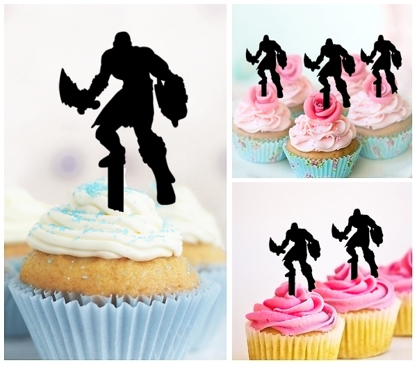 Laser Cut Kratos cupcake topper