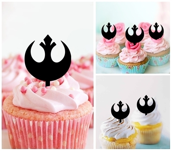 Laser Cut Star Wars Inspired Rebel Alliance cupcake topper