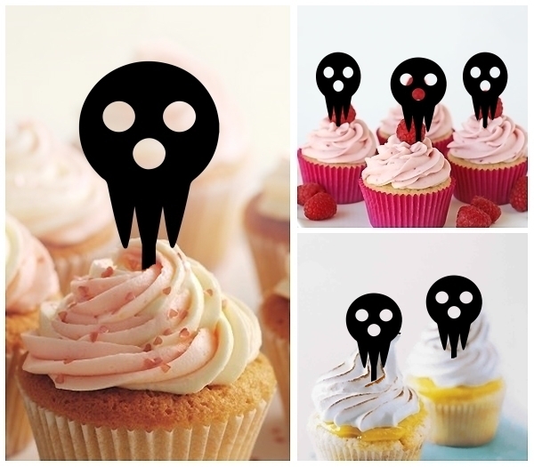 Laser Cut Soul Eater Death cupcake topper