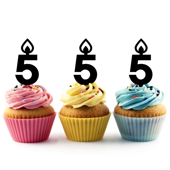 Number Five 5 Candle