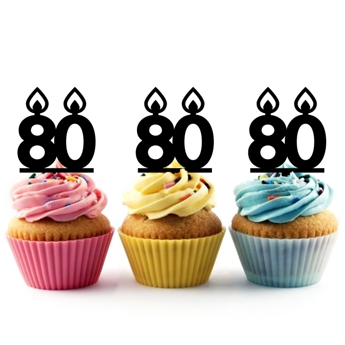 Number Eighty 80 Candle