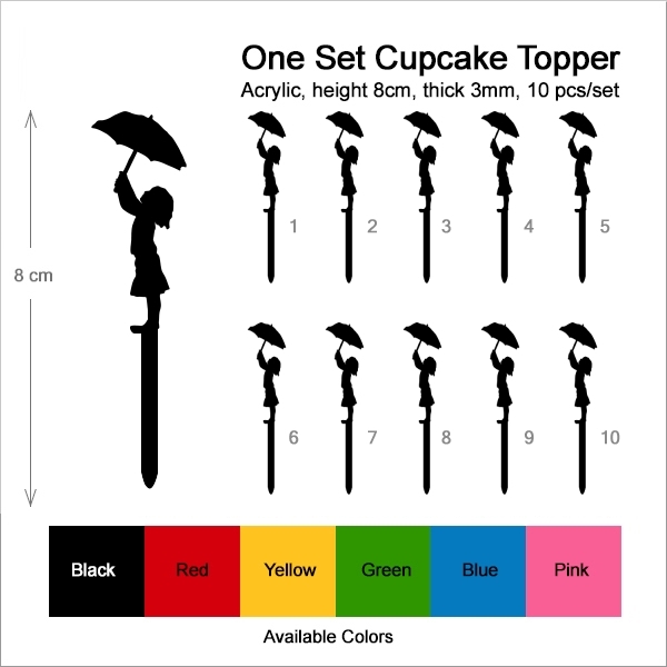 Umbrella Girl Cupcake