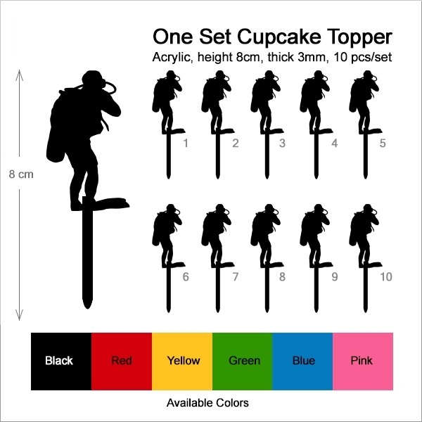 Standing Diver Cupcake