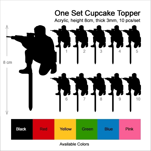 Paintball Commando Cupcake
