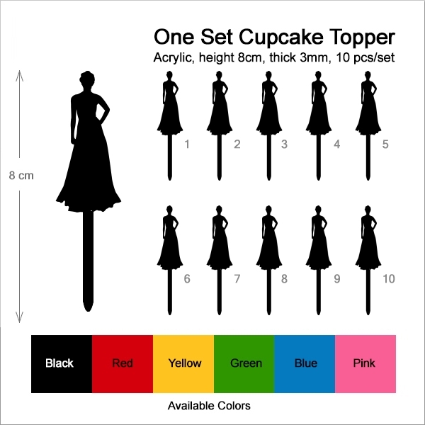 Model Lady Party Dress Cupcake