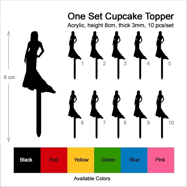 Model Lady Party Dress Cupcake