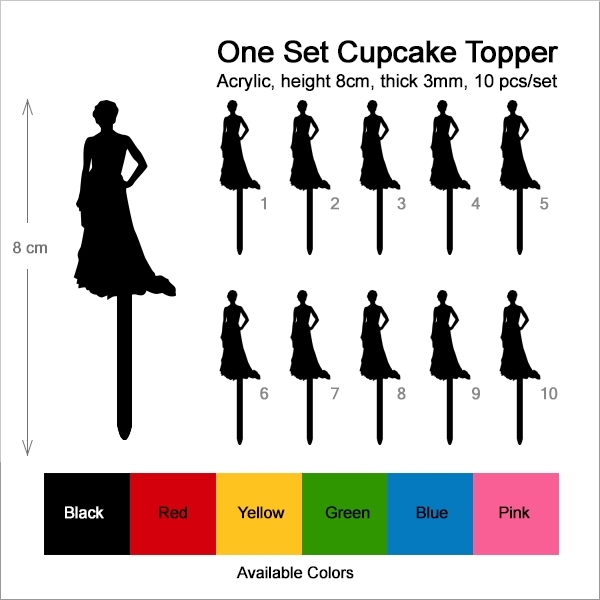 Model Lady Party Dress Cupcake