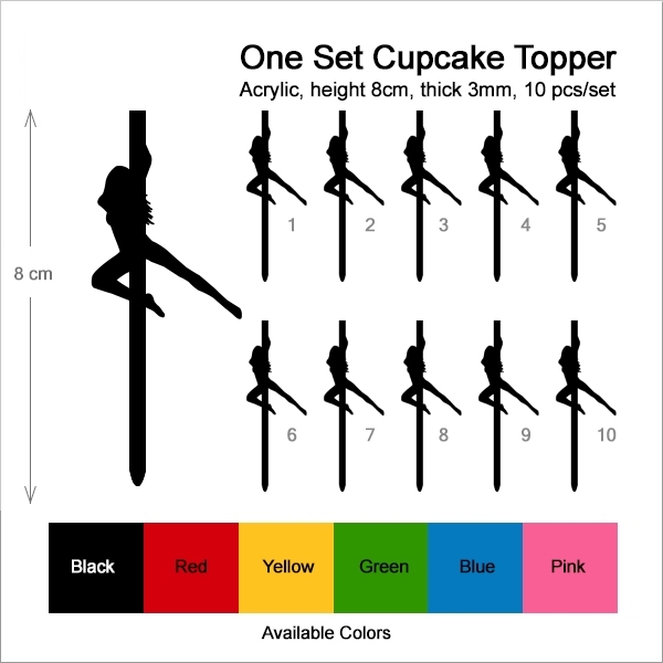 Sexy Girl Pole Dance Cupcake