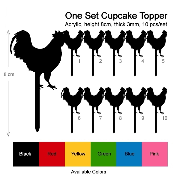 Chicken Rooster Cupcake