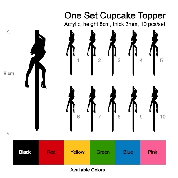 Sexy Pole Dance Girl Cupcake