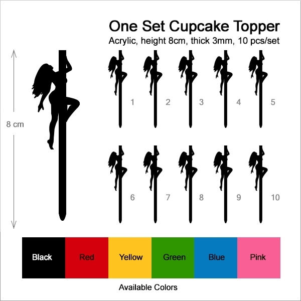Sexy Pole Dance Girl Cupcake