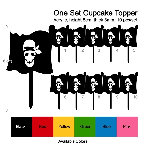 Pirate Flag Cupcake