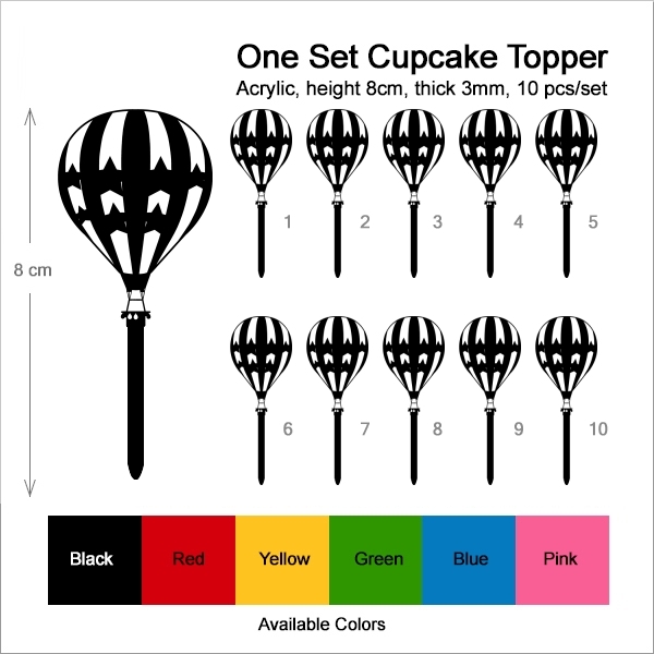 Hot Air Balloon Cupcake