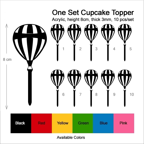 Hot Air Balloon Cupcake