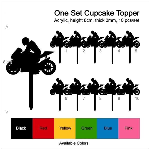 Motorcycle Racing Sport Cupcake