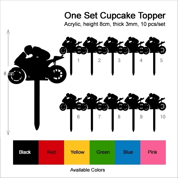 Motorcycle Racing Sport Cupcake