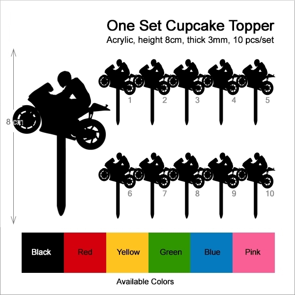 Motorcycle Racing Sport Cupcake