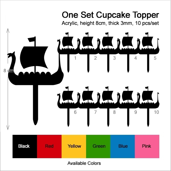 Viking Ship Cupcake