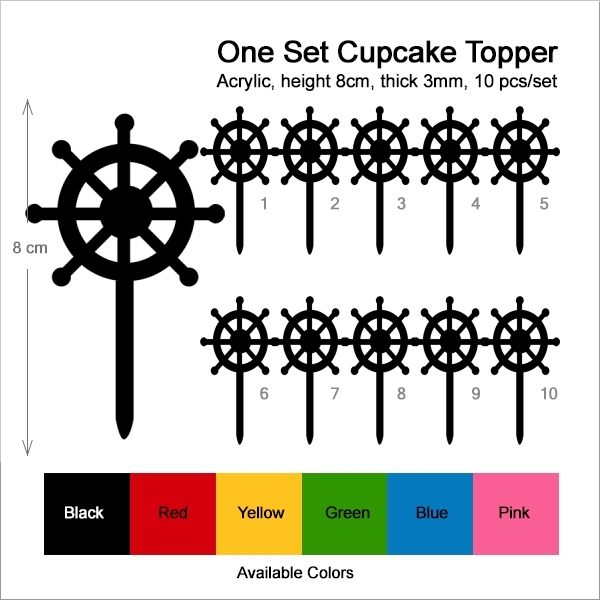 Helm Ship Wheel Cupcake