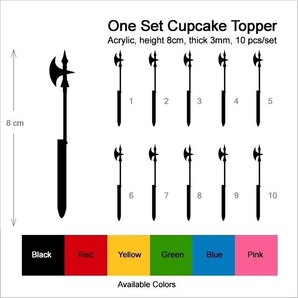 Poleaxe Weapon Cupcake