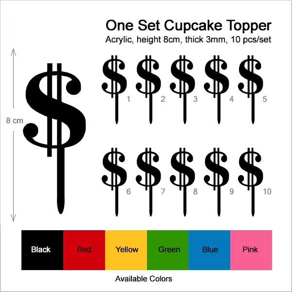 Money Dollar Sign Cupcake