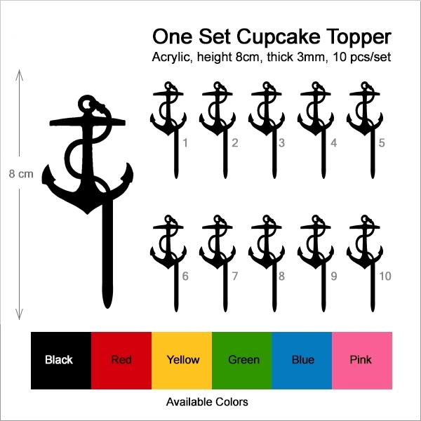 Ship Anchor Nautical Cupcake