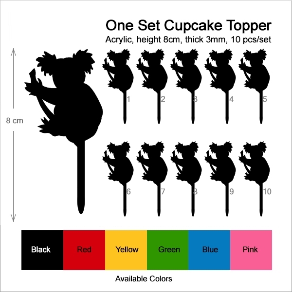 Australia Cute Koala Bear Cupcake