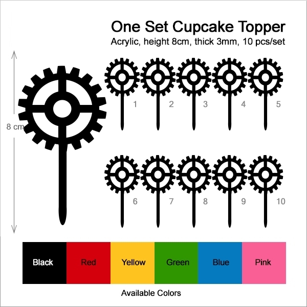 Gear Wheel Machine Part Cupcake