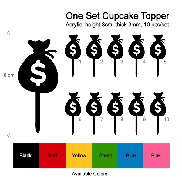 Dollar Money Pouch Cupcake