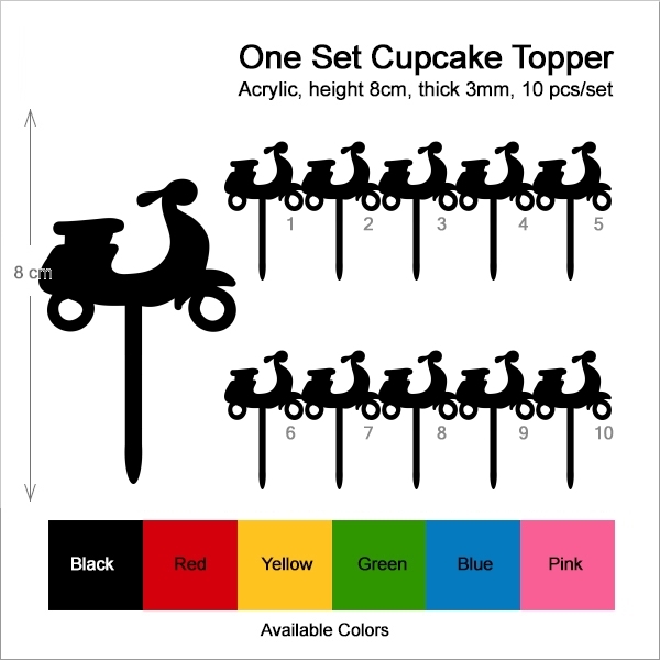 Scooter Motorcycle Cupcake