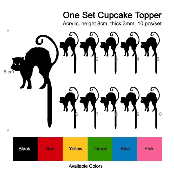 Black Cat Halloween Cupcake