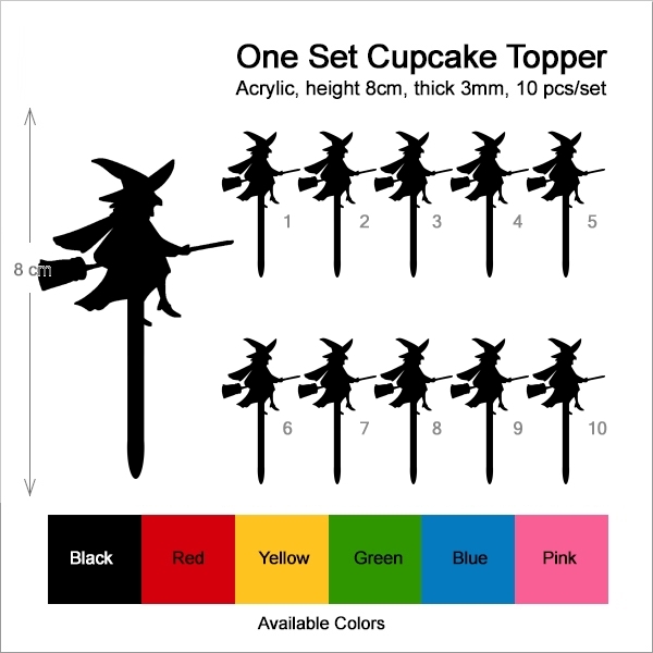 Halloween Witch on Broomstick Cupcake
