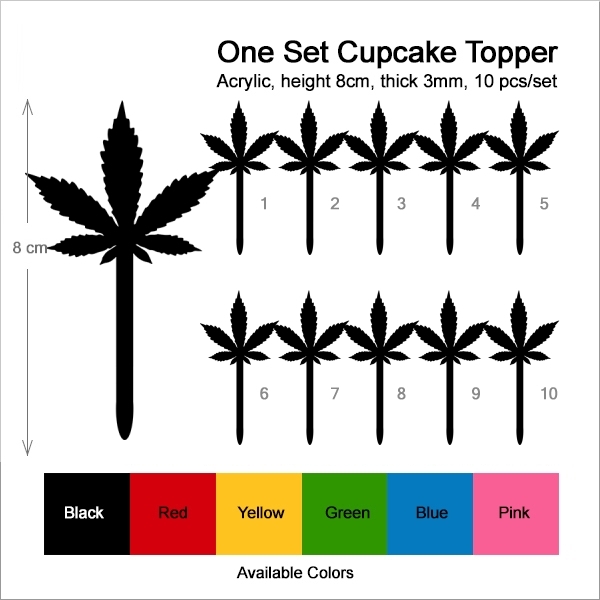 Marijuana Rasta Leaf Cupcake