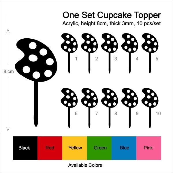 Artist Color Palette Cupcake