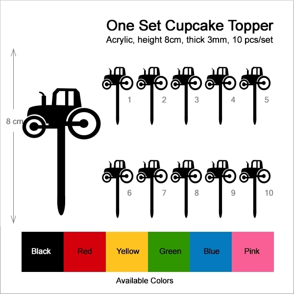 Farm Tractor Cupcake