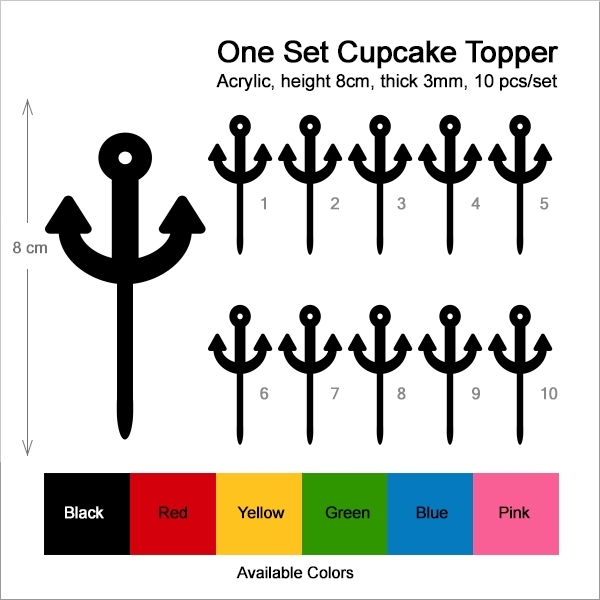 Navy Anchor Cupcake