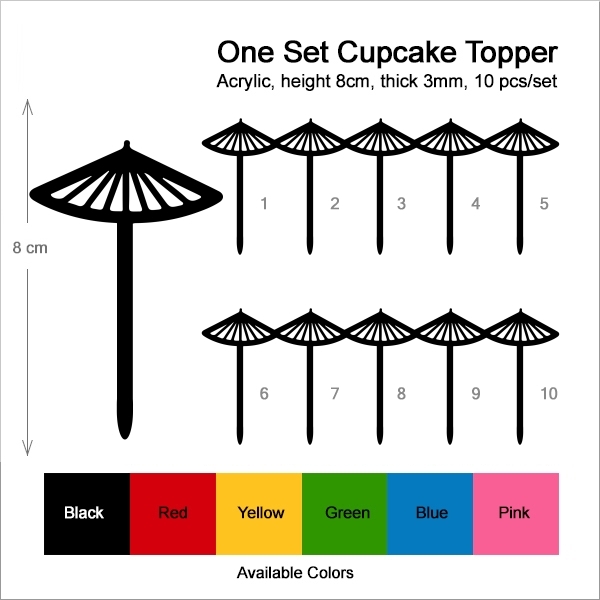 Japan Umbrella Cupcake