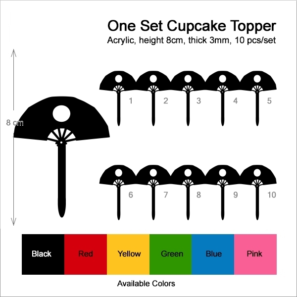 Japanese Hand Fan Cupcake