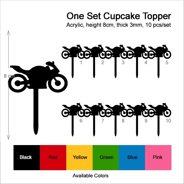 Motorbike Motorcycles Cupcake