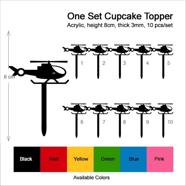 Helicopter Vehicle Flying Cupcake