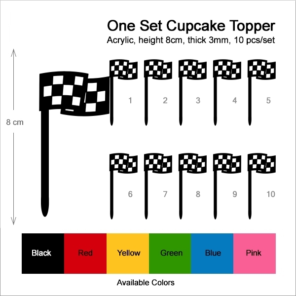 Racing Checkered Flag Cupcake