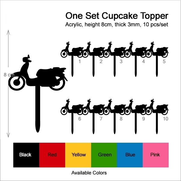 Scooter Motorbike Motorcycle Cupcake