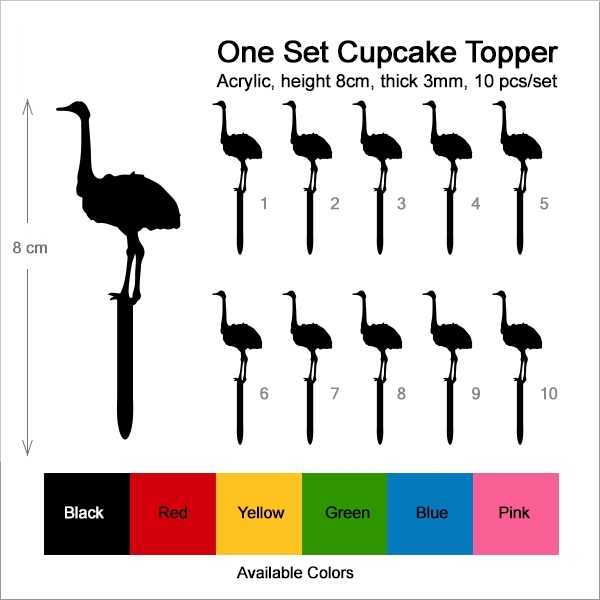 Ostrich Zoo Animal Cupcake