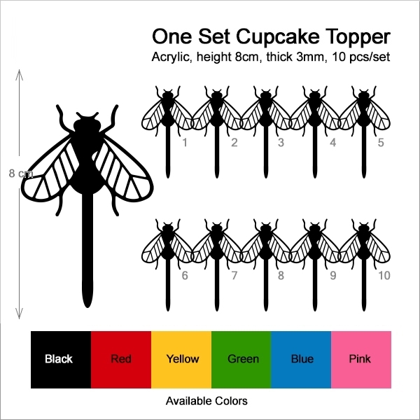 House Fly Insect Bug Cupcake