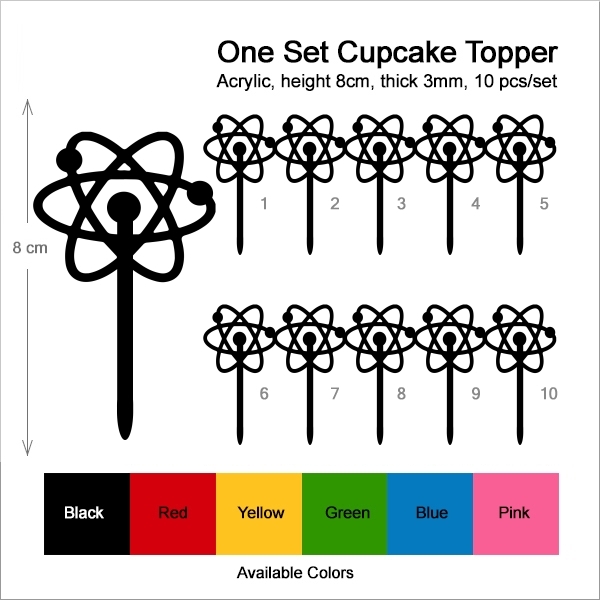 Atom Science Electron Physics Cupcake