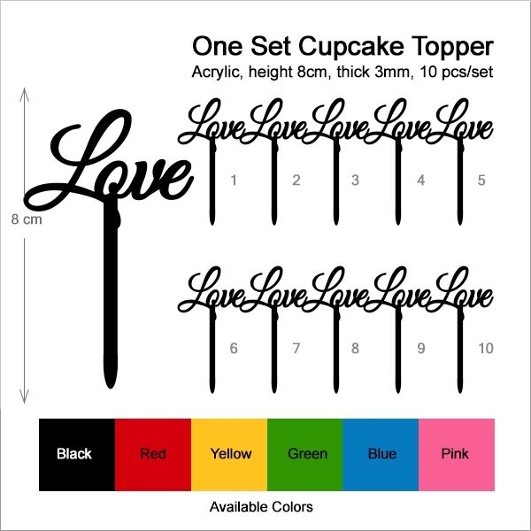 Love Text Cupcake